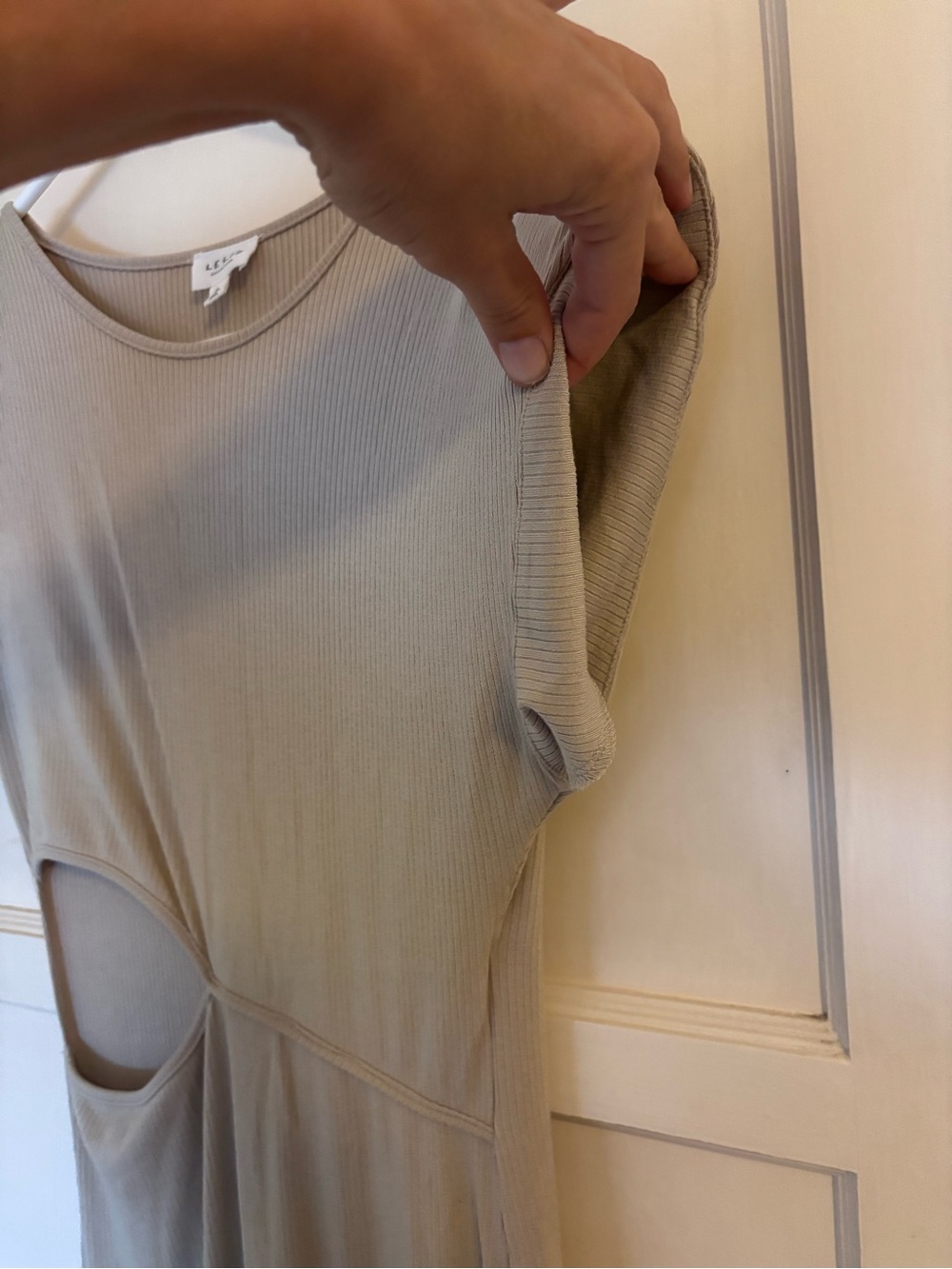 Le Lis Cutout Maxi Dress in Tan Beige - Picture 5 of 6